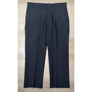 David Taylor Flexslax II Navy Black Polyester Dress Pants Size 40x30